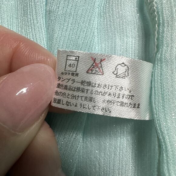 Y2K Sparkle Sheer Lace Slip Dress Blue Bow Lingerie Medium Angelcore Coquette - Picture 9 of 13